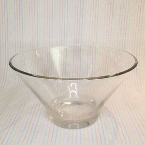 Large Clear Smooth Glass Punch Bowl Candy Goodies Dish Display Vase